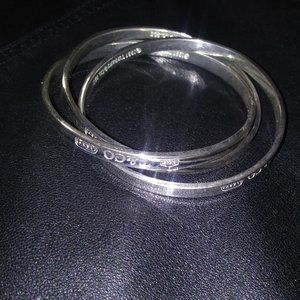 Tiffany 925 triple bangle RARE